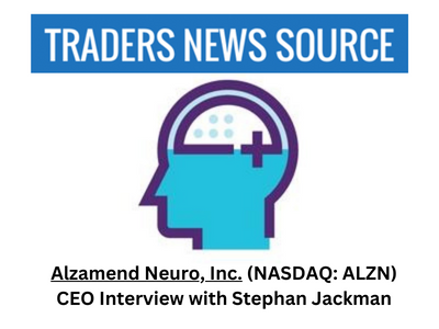 In a New Audio Interview, Toni Loudenbeck of Traders News Source Interviews Stephan Jackman, CEO Alzamend Neuro, Inc.